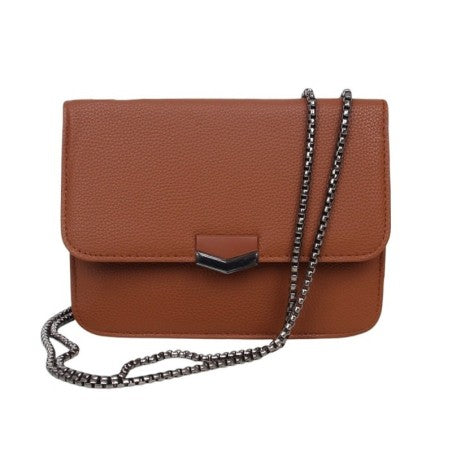 Bolsa Carteira Feminina 1 Divisória Alça Corrente Fecho Imã