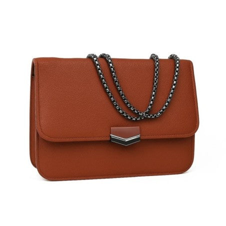 Bolsa Carteira Feminina 1 Divisória Alça Corrente Fecho Imã