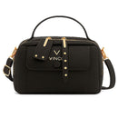 Bolsa Feminina Transversal Com Bolso Frontal De Fecho Magnético